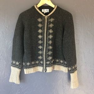 Vintage Free People Sweater Wool Grey M